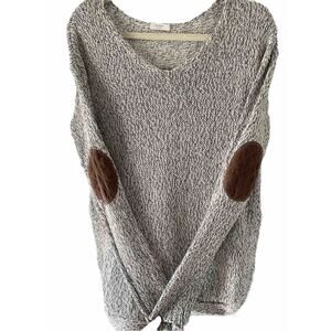 Harper Heritage Sweater Womens Small Elbow Patch Pullover Casual Blouse Cozy